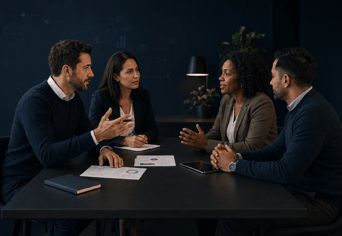 Voorstel: assessment-sessie met stakeholders rond tafel en kostengrafieken