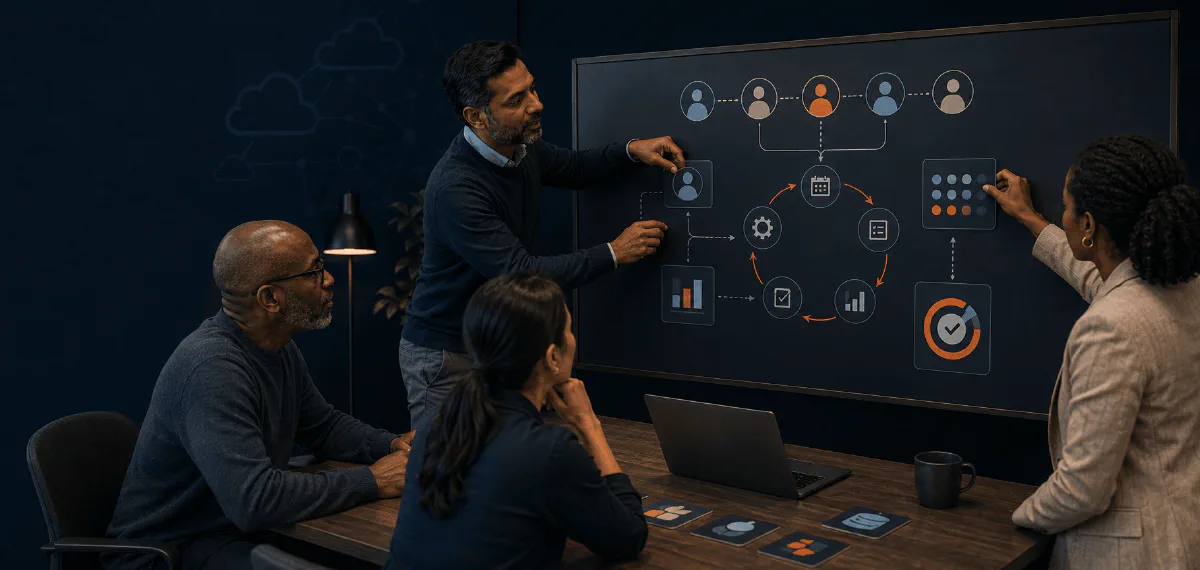 Voorstel: executive dashboards met cloudkosten op groot scherm in vergaderruimte