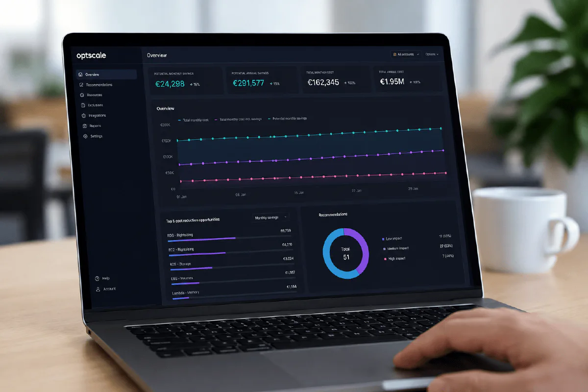 Voorstel: screenshot van helder AWS-kostenoverzicht per team en product
