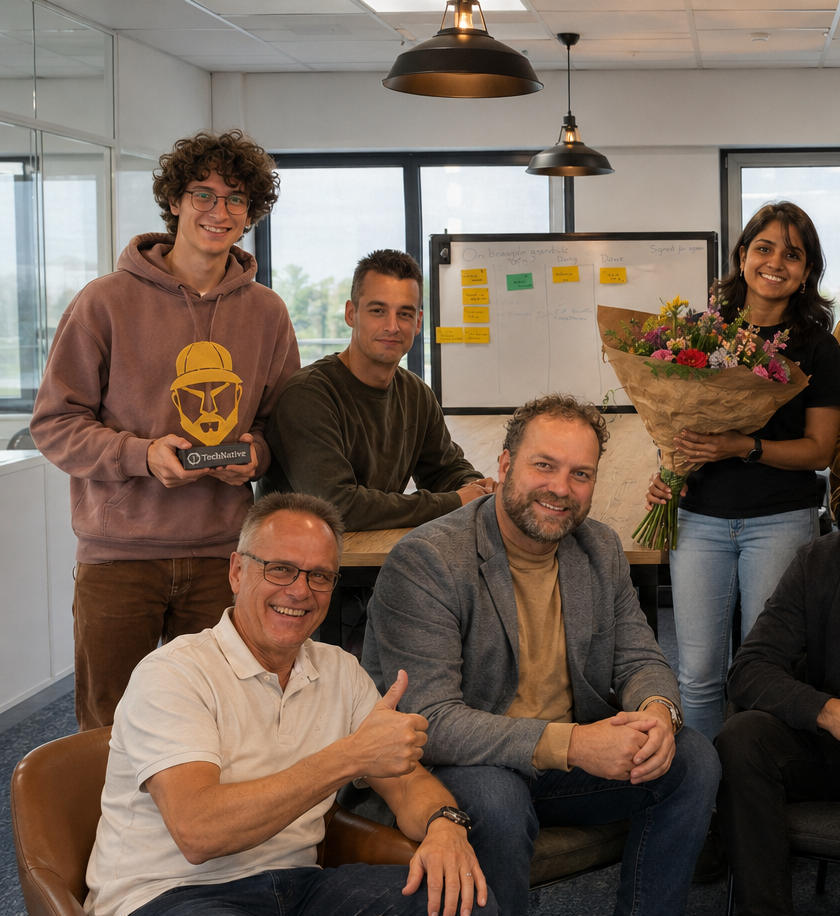 Voorstel: teamfoto TechNative op kantoor in Amersfoort